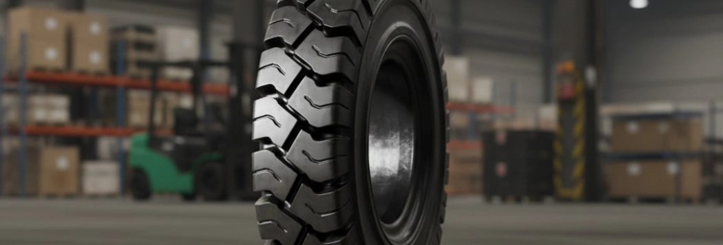 Pneu Maciço de Empilhadeira para Piso Abrasivo
