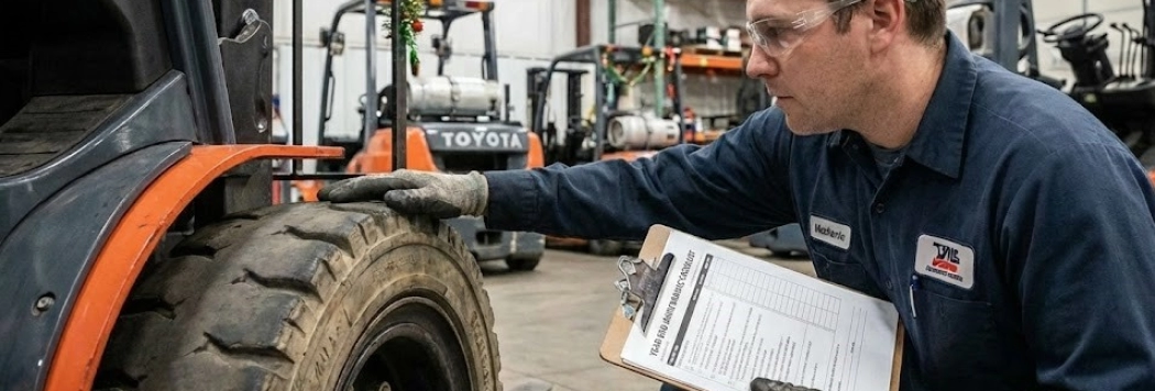 Fim de Ano: Checklist Vital de Pneus de Empilhadeira