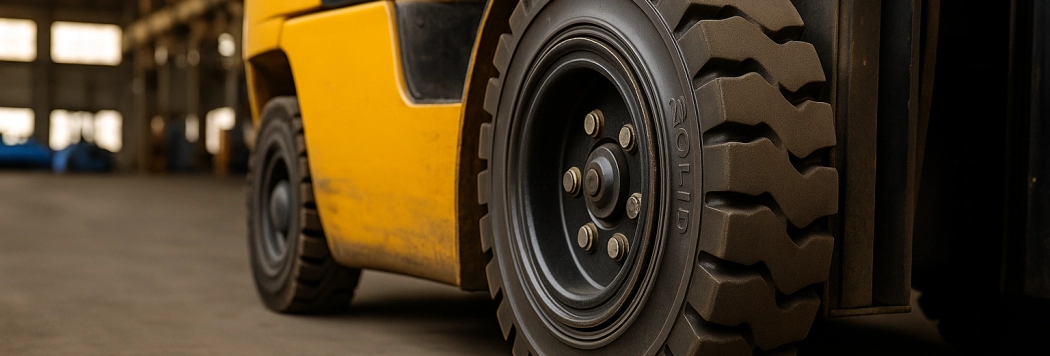 Pneu Sólido (Maciço): Resistência e Durabilidade para Operações Pesadas