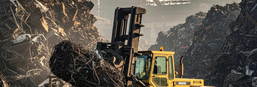 Pneus de Empilhadeira Maciços: A Solução para Operações em Siderúrgicas e Ferros-Velhos